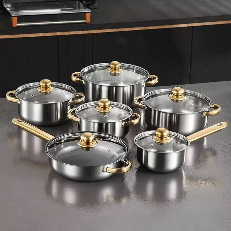 12pcs stainless steel cookware