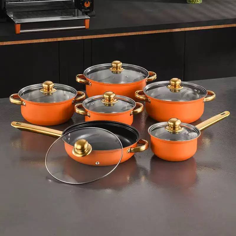 12pcs stainless steel cookware