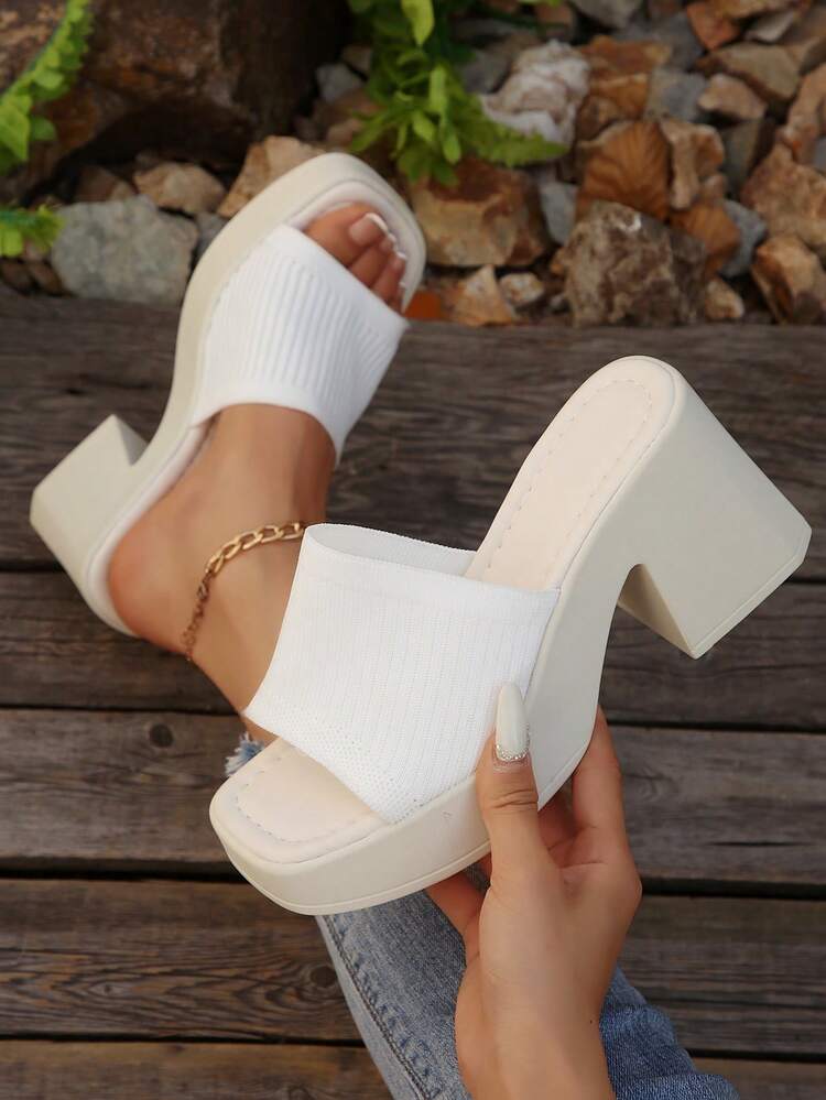 Ladies big soled shoe