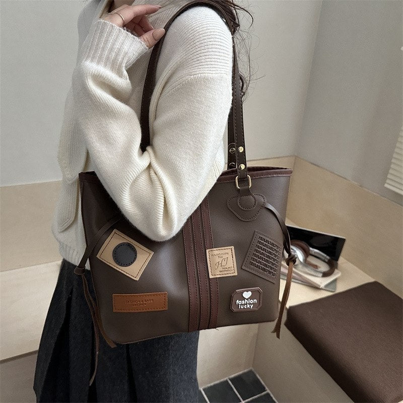 Korean patch tote-bag