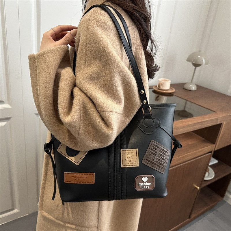 Korean patch tote-bag