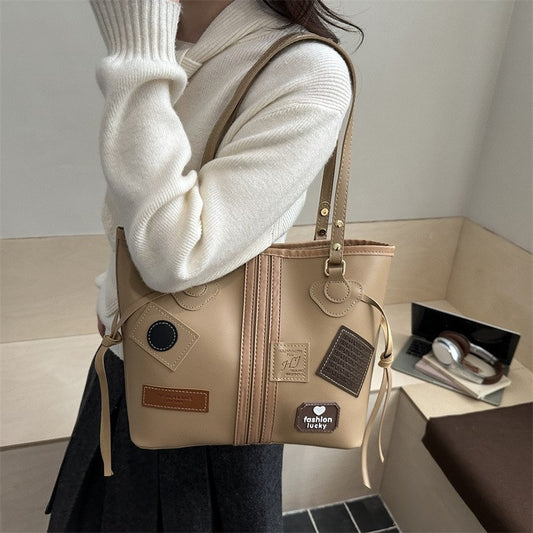 Korean patch tote-bag